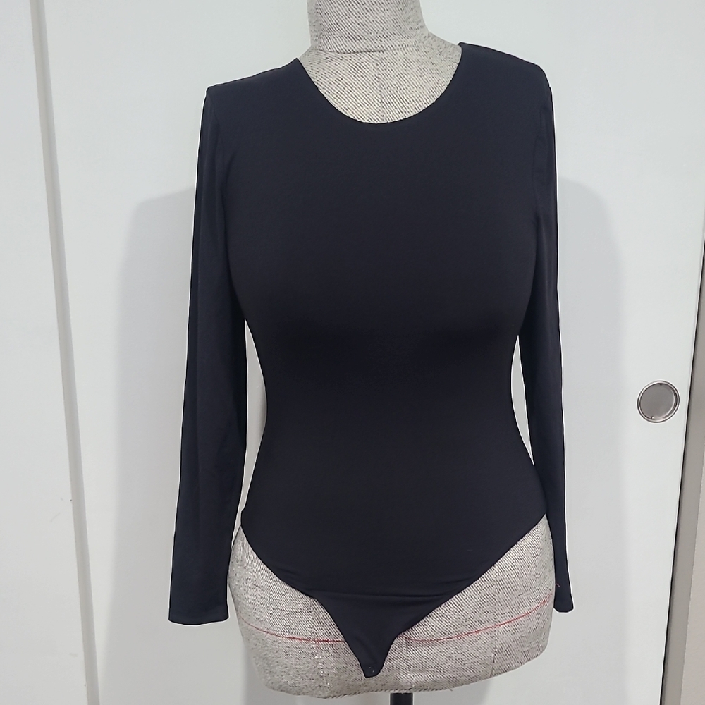 Aritzia Black Long Sleeve Bodysuit